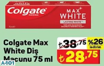 COLGATE MAX WHİTE DİŞ MACUNU COLGATE MAX WHİTE DİŞ MACUNU